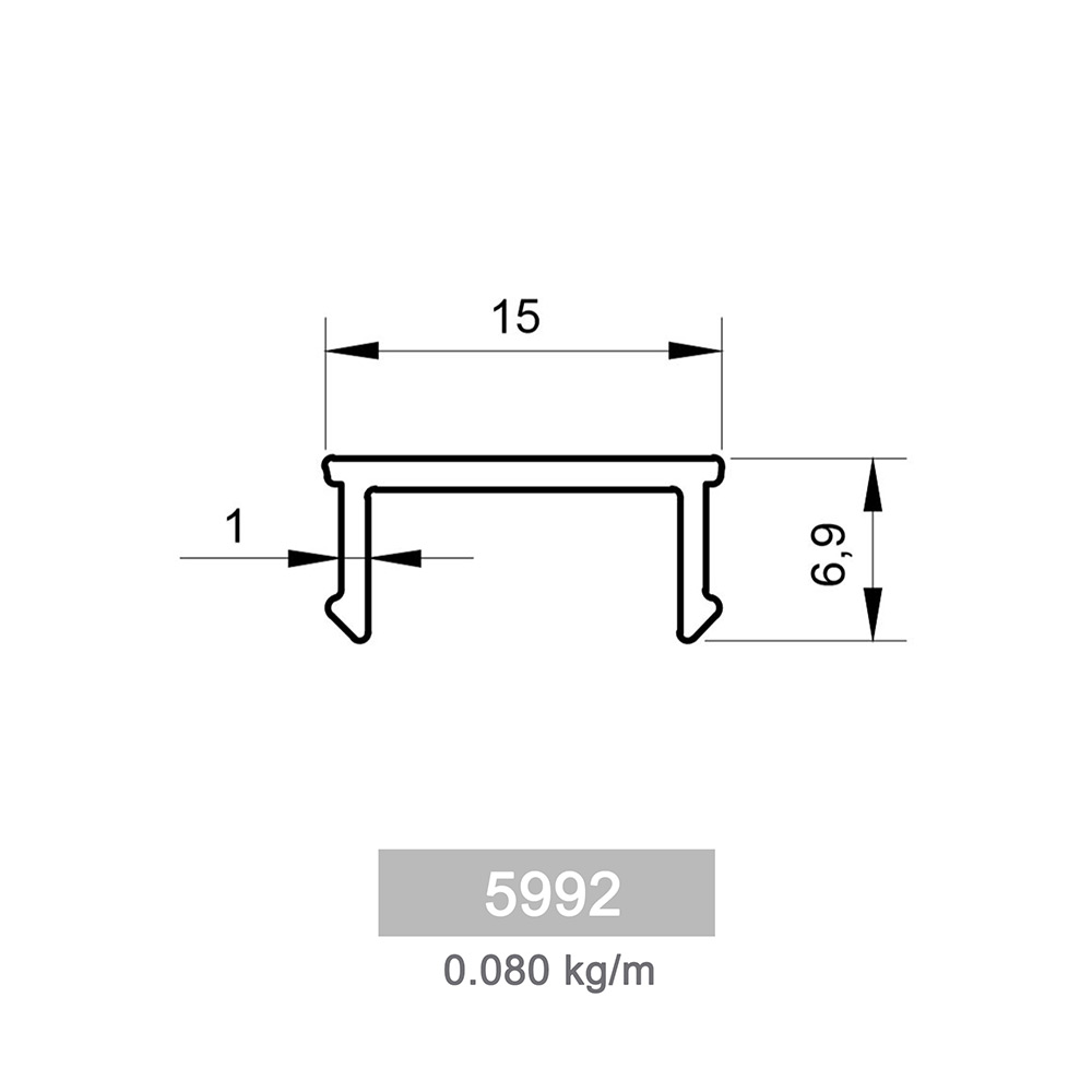 0.080 kg/m F 70 Garden Fence Profile