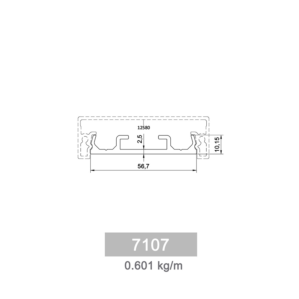 0.601 kg/m F 70 Garden Fence Profile