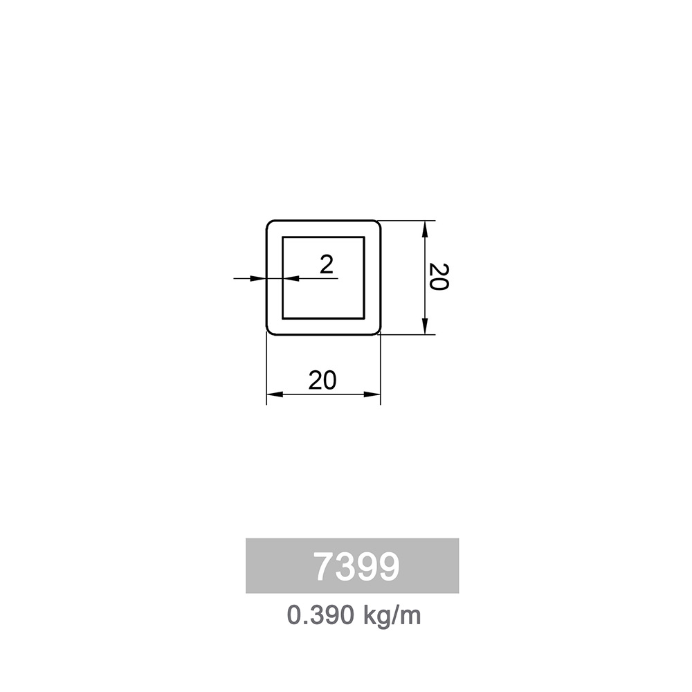 0.390 kg/m F 70 Garden Fence Profile