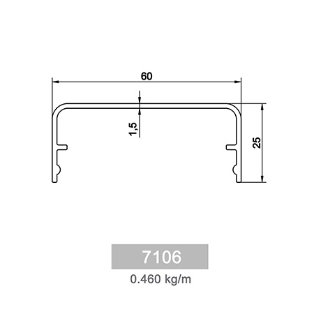 0.460 kg/m F 70 Garden Fence Profile