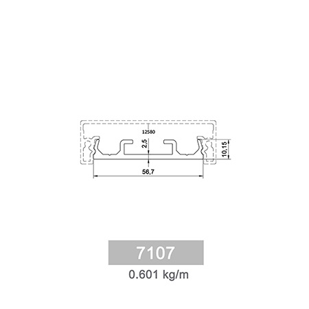 0.601 kg/m F 70 Garden Fence Profile