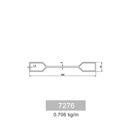 0.706 kg/m F 70 Garden Fence Profile