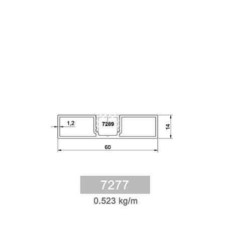 0.523 kg/m F 70 Garden Fence Profile