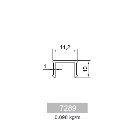 0.098 kg/m F 70 Garden Fence Profile