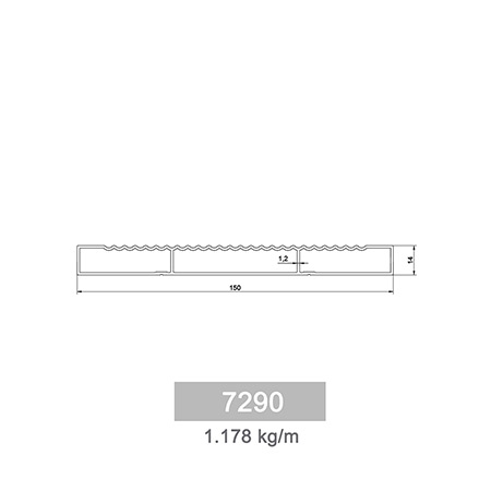 1.178 kg/m F 70 Bahçe Çit Profili