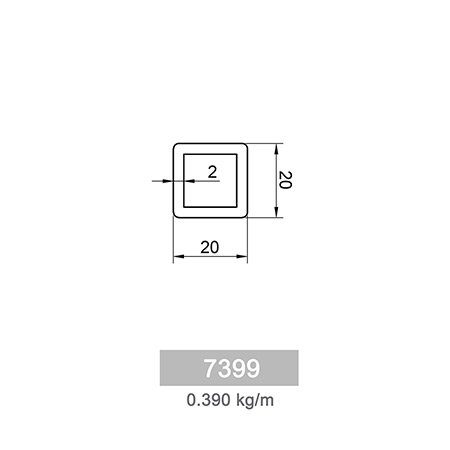 0.390 kg/m F 70 Bahçe Çit Profili